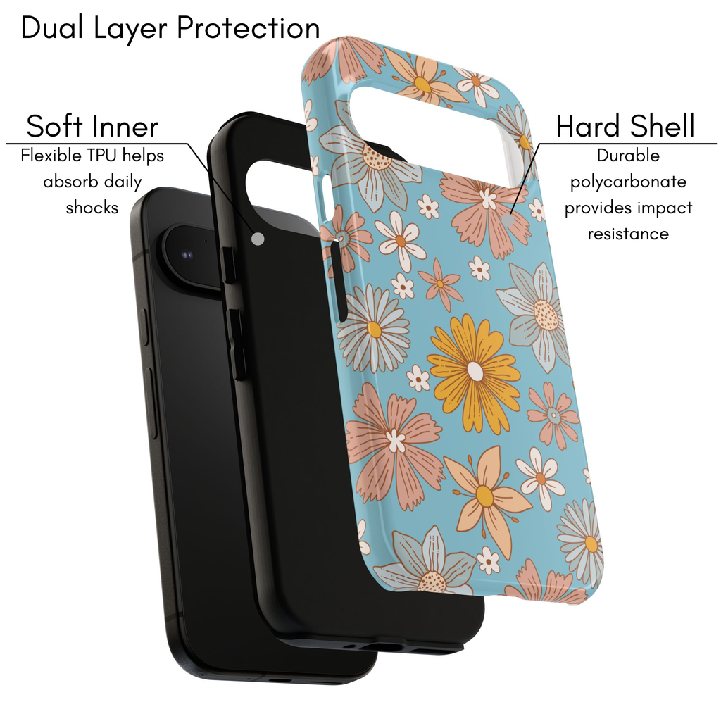 Google Pixel Case - Cerulean Flora