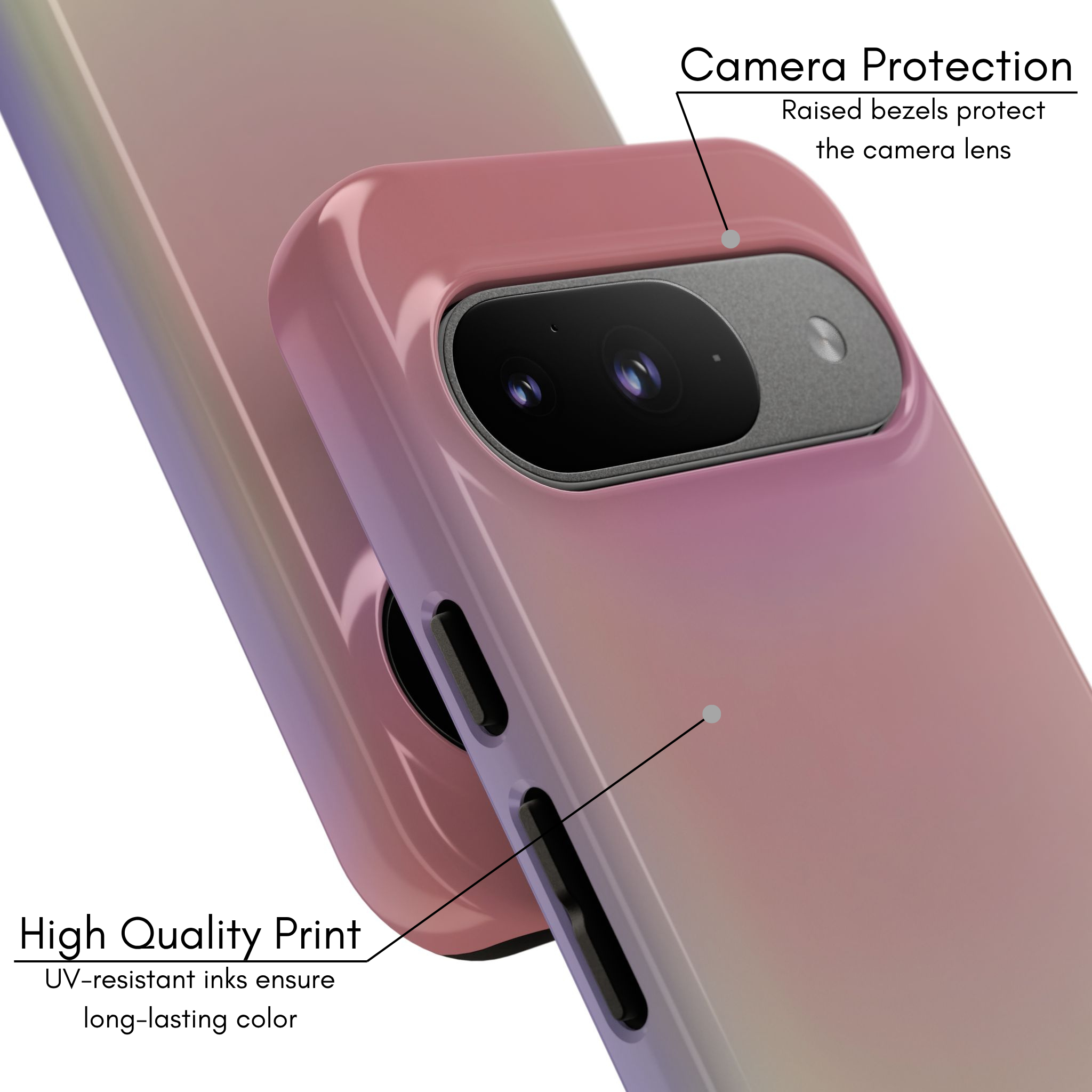 Google Pixel Case - Pink gradients