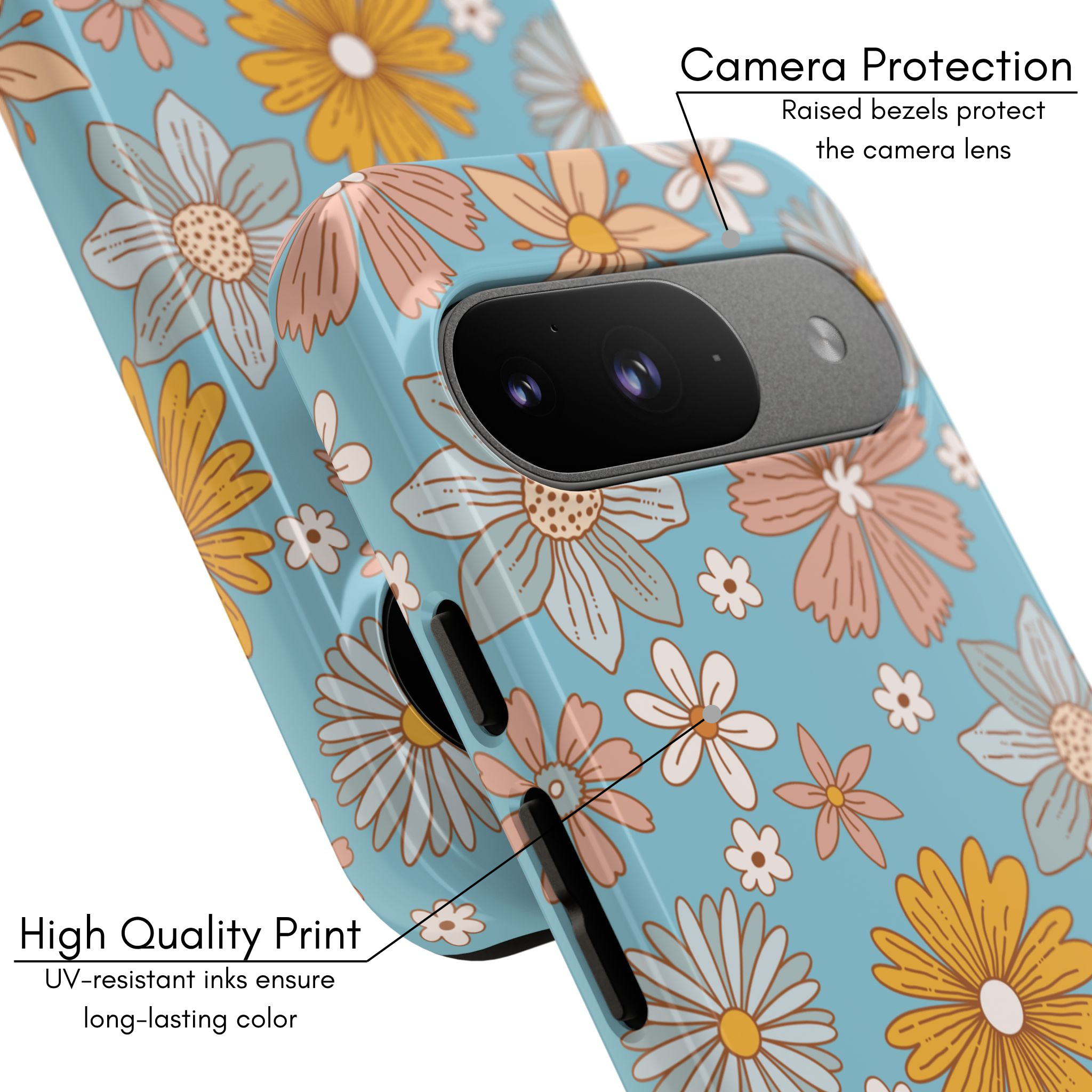 Google Pixel Case - Cerulean Flora